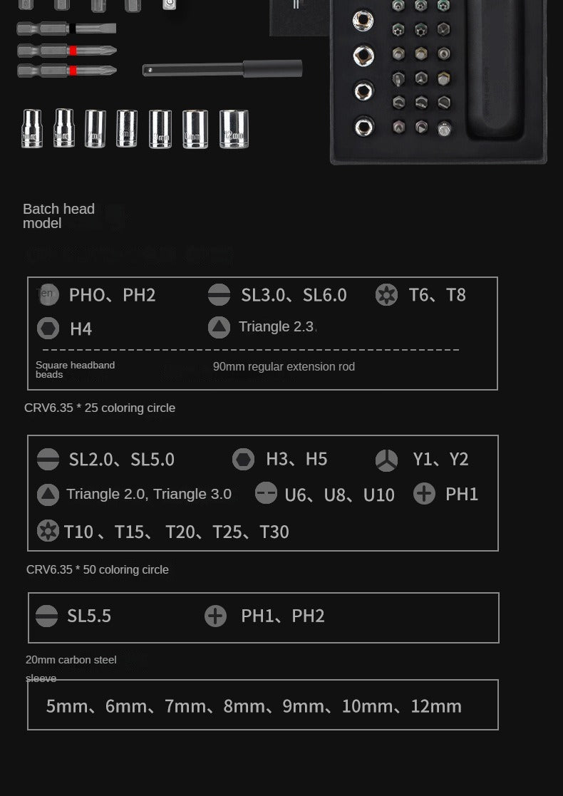 37-in-1 Ratchet and Socket Tool Set – image 11