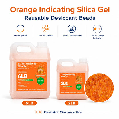 Reusable Orange Indicating Silica Gel
