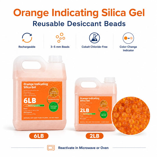 Reusable Orange Indicating Silica Gel