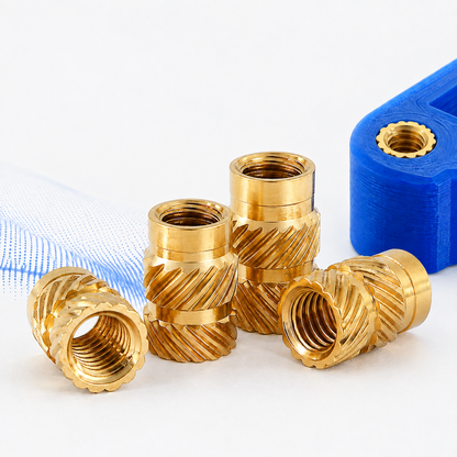 Brass heat-set threaded inserts for 3D printed parts