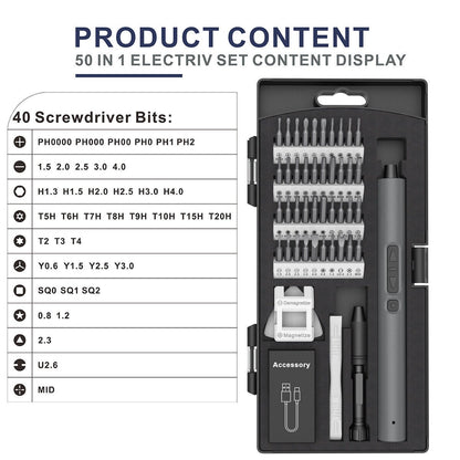 71 In 1 Rechargeable Precision Electric Screwdriver Kit