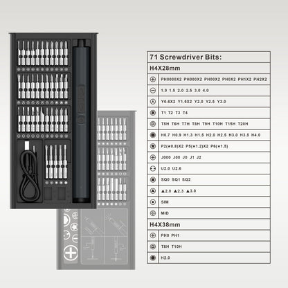 71 In 1 Rechargeable Precision Electric Screwdriver Kit