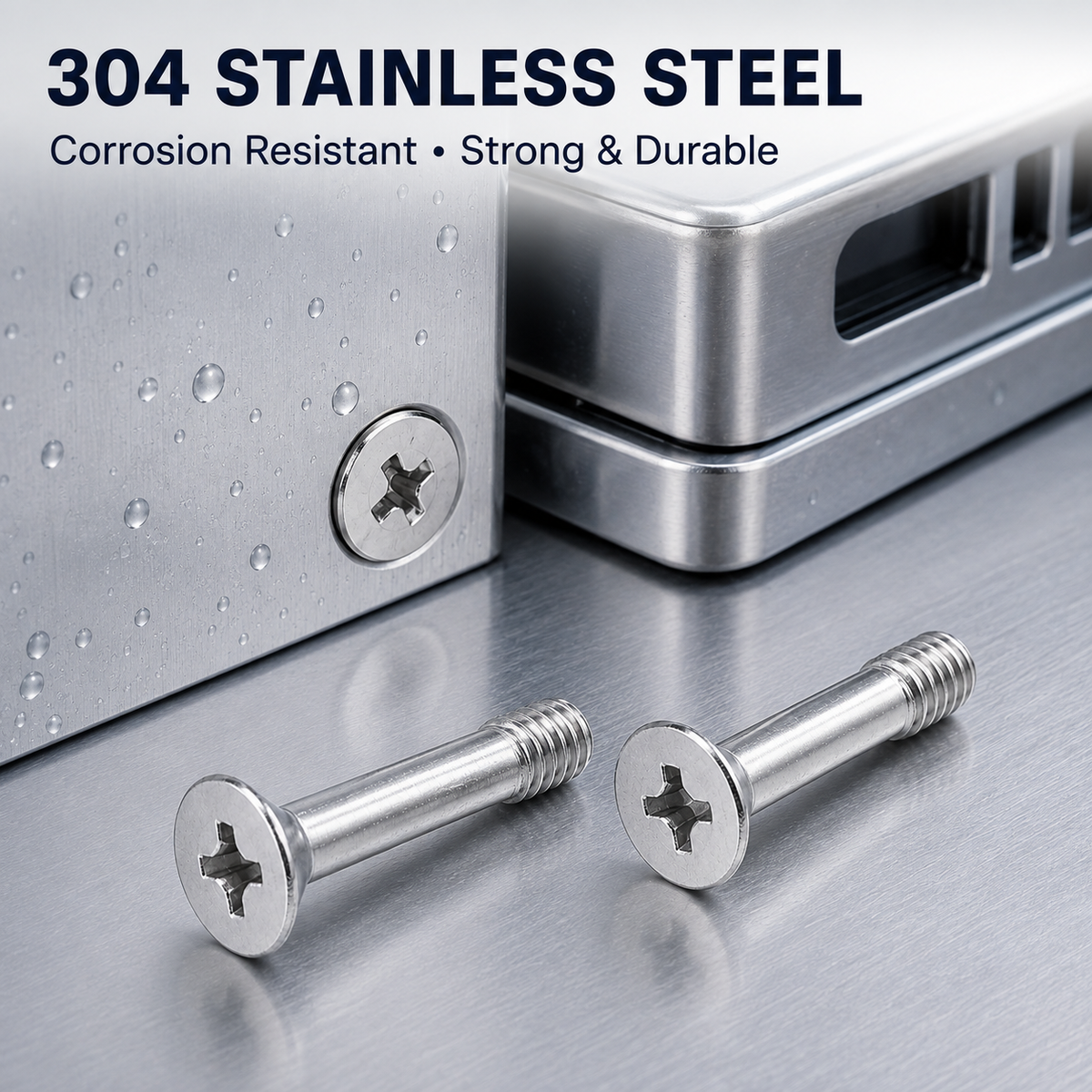 Countersunk Captive Screws – 304 stainless steel