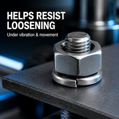 Split Lock Washers – helps resist loosening
