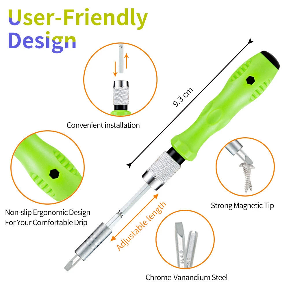 Precision Screwdriver Sets – 32-in-1 Green and Blue – image 1