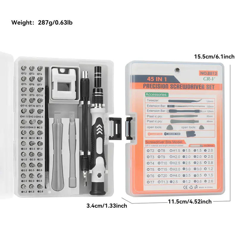Precision Screwdriver Sets – 45-in-1 Black – image 3